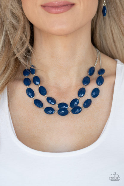 Paparazzi Accessories-Max Volume Blue Necklace Set