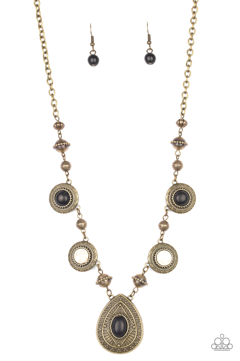 Paparazzi Accessories-Mayan Magic Multi Brass Necklace Set