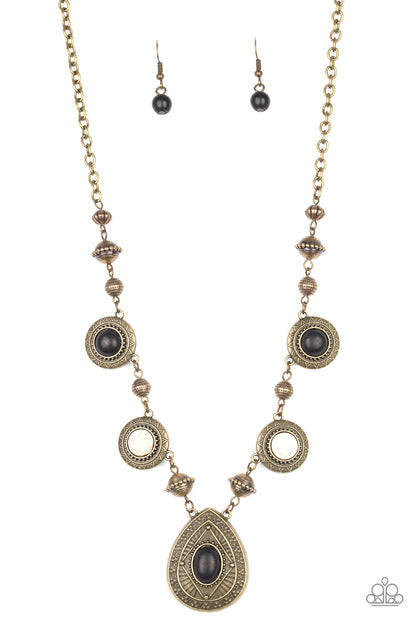 Paparazzi Accessories-Mayan Magic Multi Brass Necklace Set