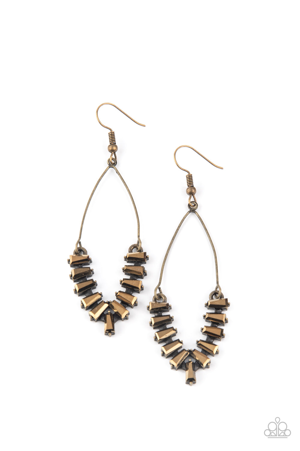 Paparazzi Accessories-Me, Myself, and ICE Brass Earrings