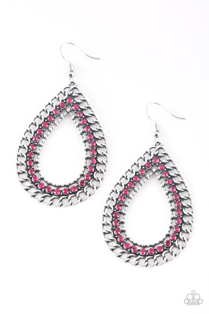 Paparazzi Accessories-Mechanical Marvel Pink Earrings