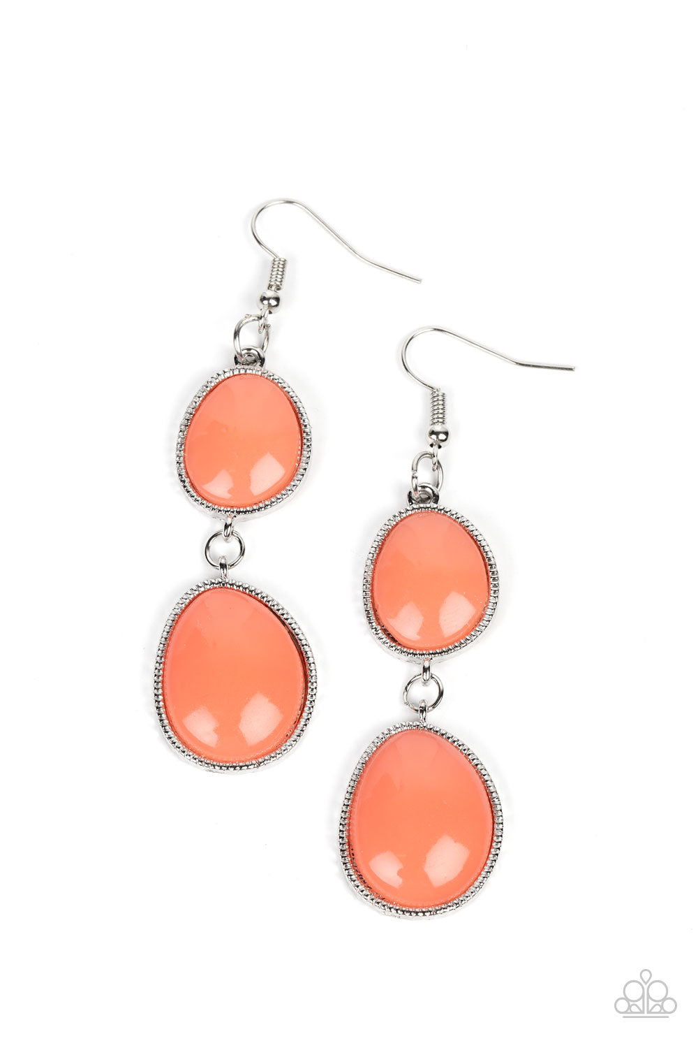 Paparazzi Accessories-Mediterranean Myth Orange Summery Earrings