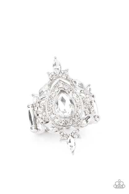 Paparazzi Accessories-Mega Stardom Marquise Rhinestone Ring