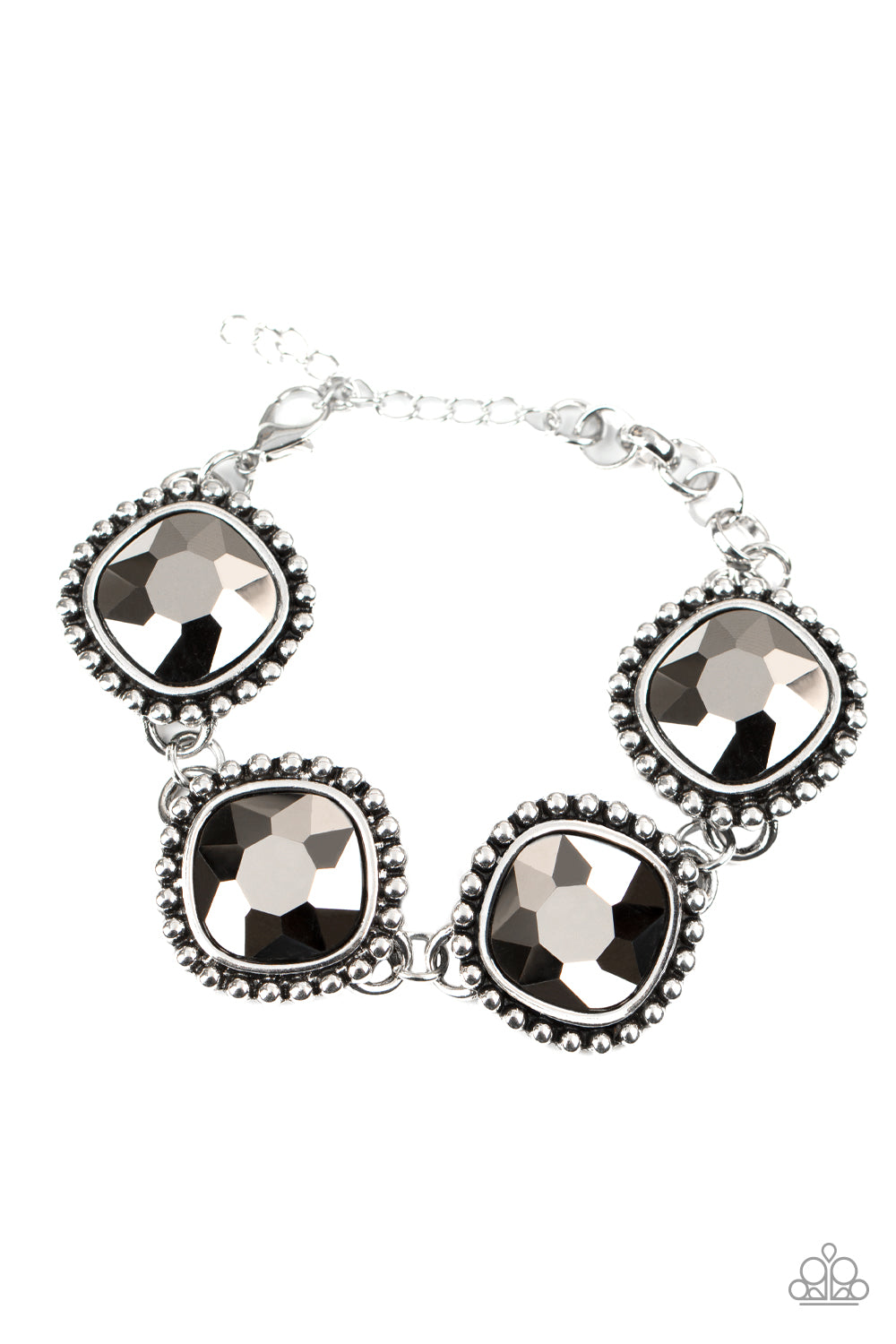 Paparazzi Accessories-Megawatt Silver Hematite Bracelet