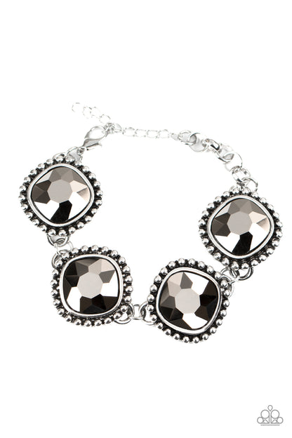 Paparazzi Accessories-Megawatt Silver Hematite Bracelet