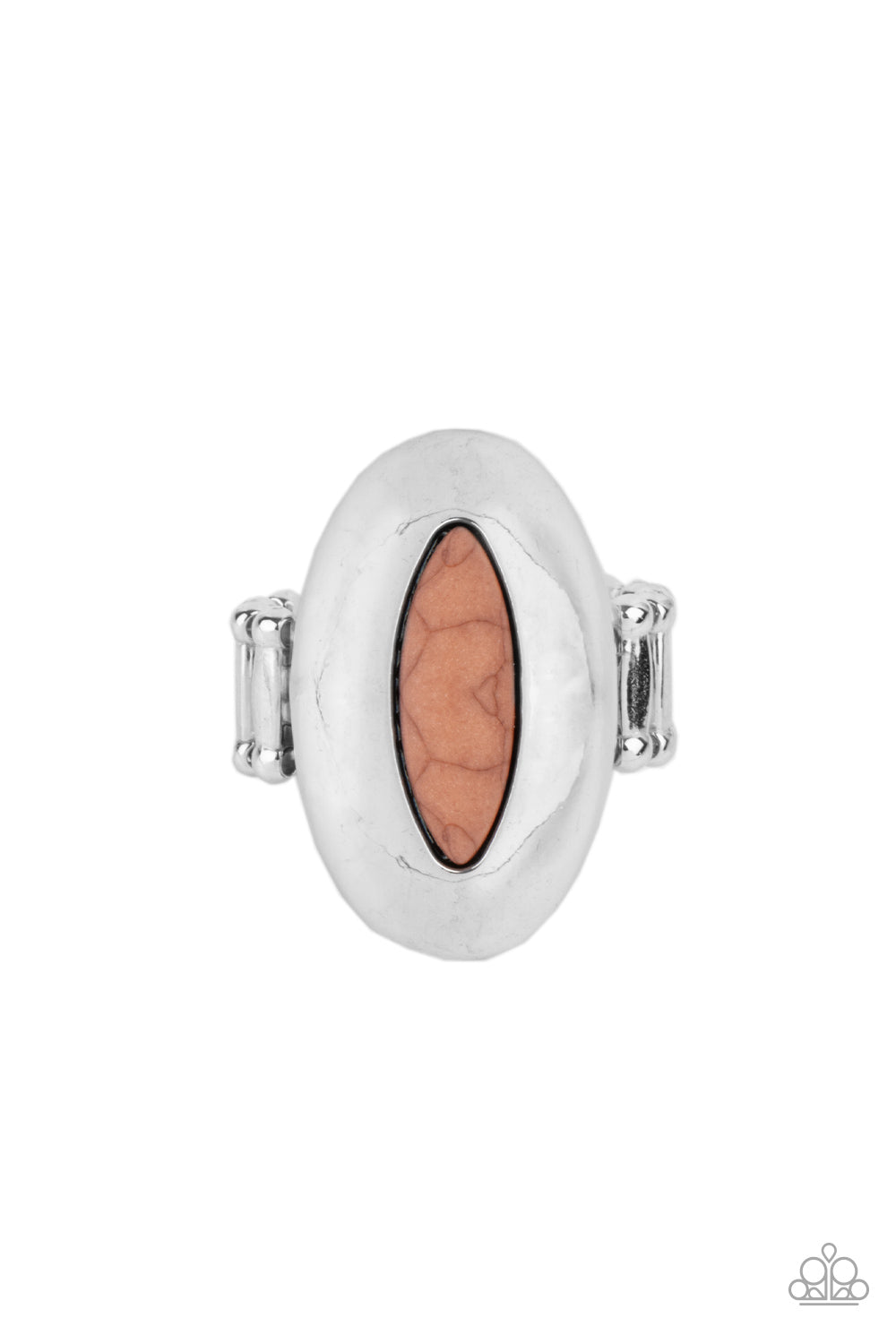 Paparazzi Accessories-Mesmerizing BLAZE Brown Marquise Stone Ring
