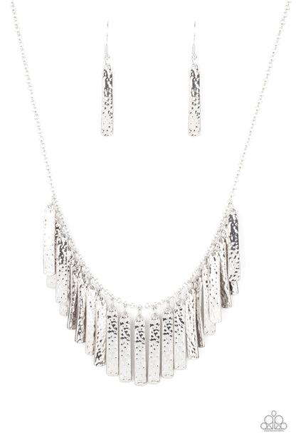 Paparazzi Accessories-Metallic Muse Fringe Necklace Set