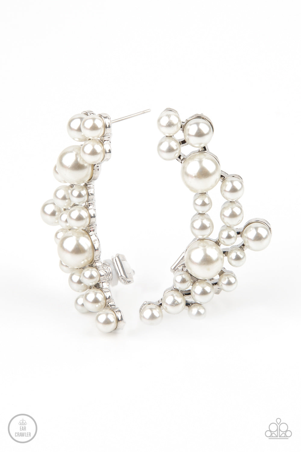 Paparazzi Accessories-Metro Makeover Pearly Ear Crawlers