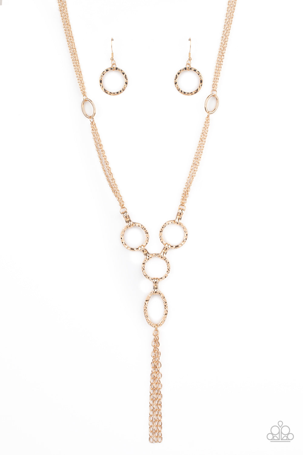Paparazzi Accessories-Metro Mechanics Gold Ring Necklace Set