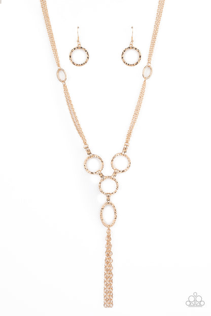 Paparazzi Accessories-Metro Mechanics Gold Ring Necklace Set