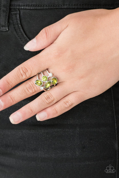 Paparazzi Accessories-Metro Mingle Green Ring