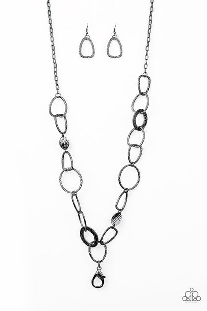 Paparazzi Accessories-Metro Nouveau Black Necklace Set
