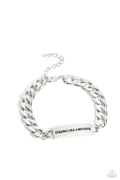 Paparazzi Accessories-Mighty Matriarch Silver Chain Mothers Day Bracelet
