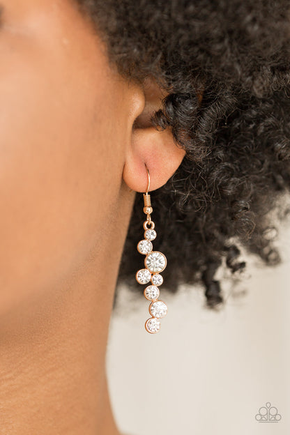 Paparazzi Accessories-Milky Way Magnificence Gold Earrings