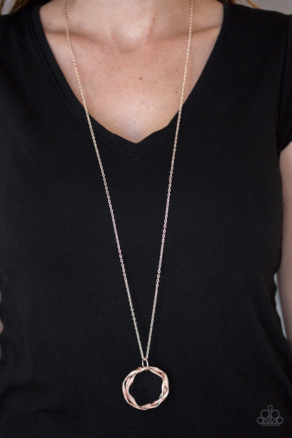 Paparazzi Accessories-Millennial Minimalist Rose Gold Necklace Set