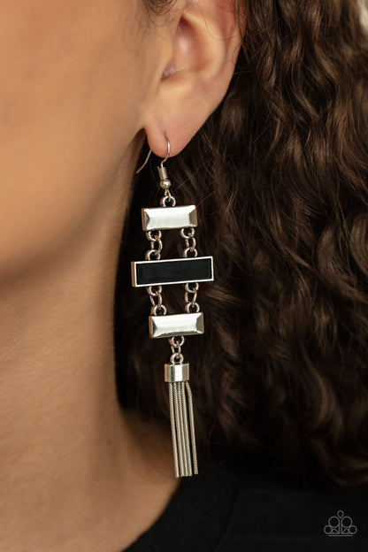Paparazzi Accessories-Mind, Body, and SEOUL Black Stacked Lure Earrings