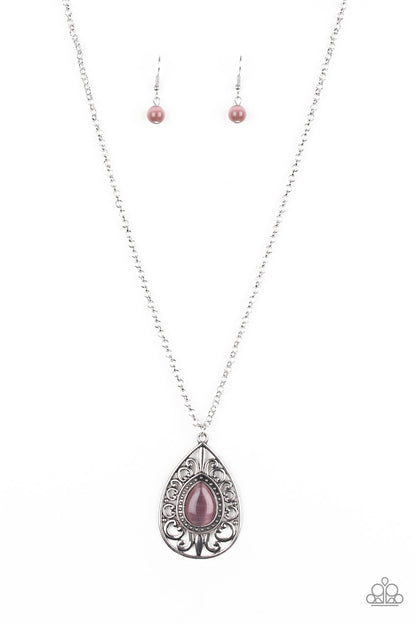 Paparazzi Accessories-Modern Majesty Purple Moonstone Necklace Set