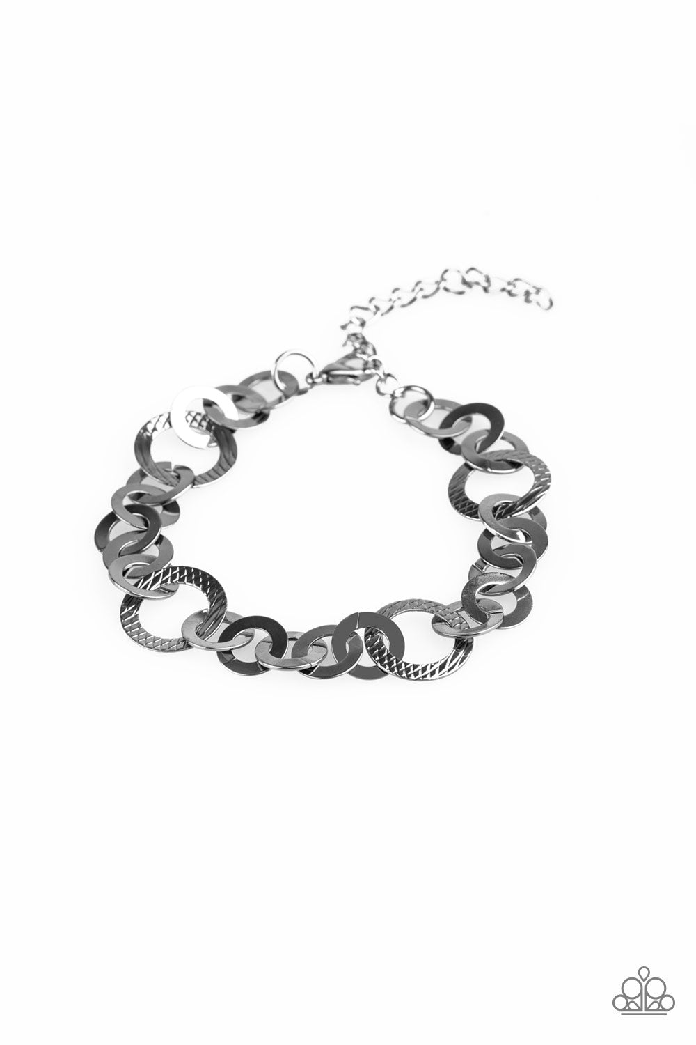 Paparazzi Accessories-Modern Movement Black Hoop Bracelet