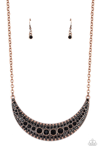 Paparazzi Accessories-Moon Child Magic Copper Glittery Necklace Set