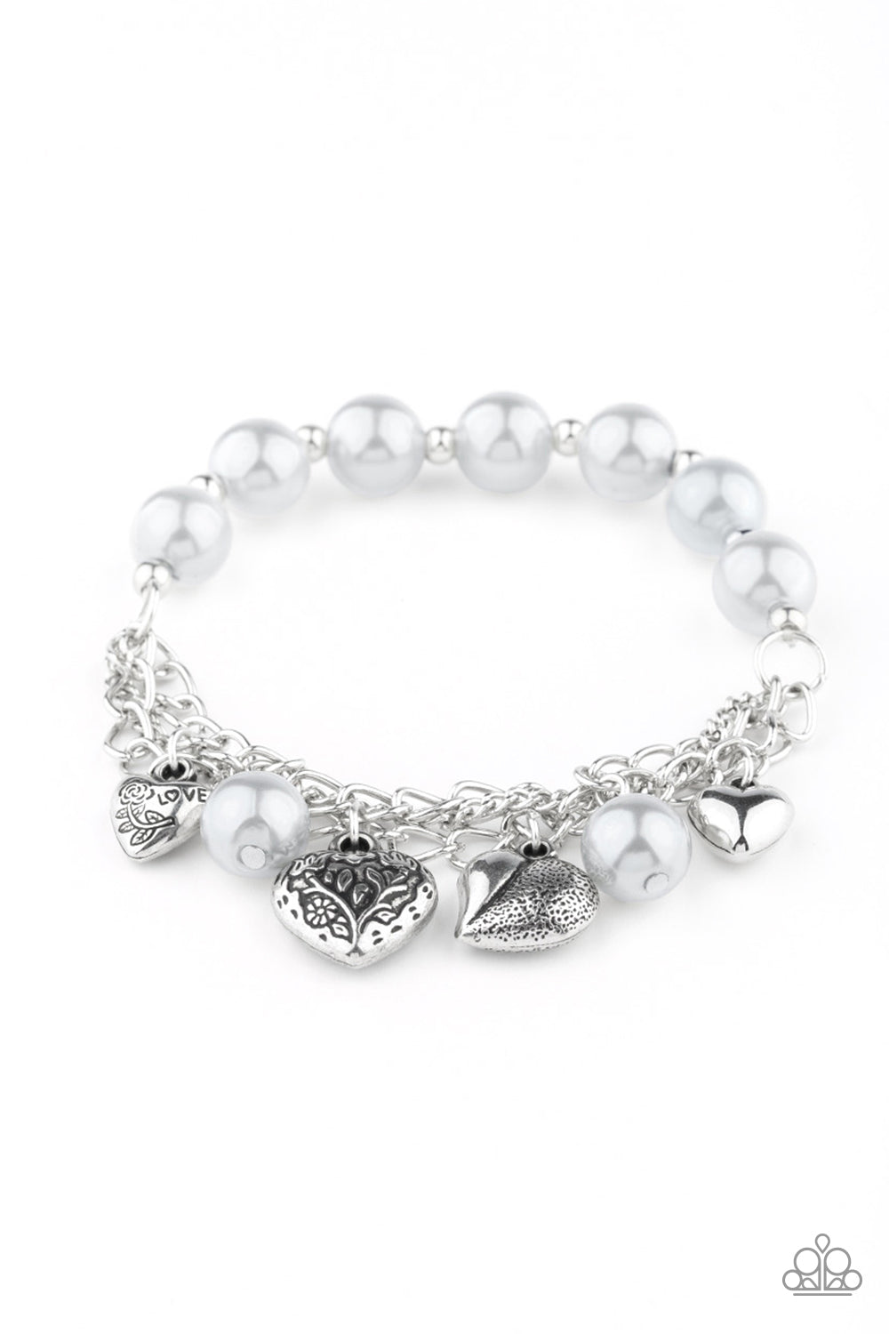 Paparazzi Accessories-More Amour Silver Chain Bracelet