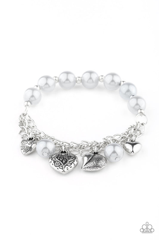 Paparazzi Accessories-More Amour Silver Chain Bracelet