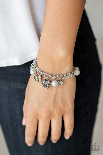 Paparazzi Accessories-More Amour Silver Chain Bracelet