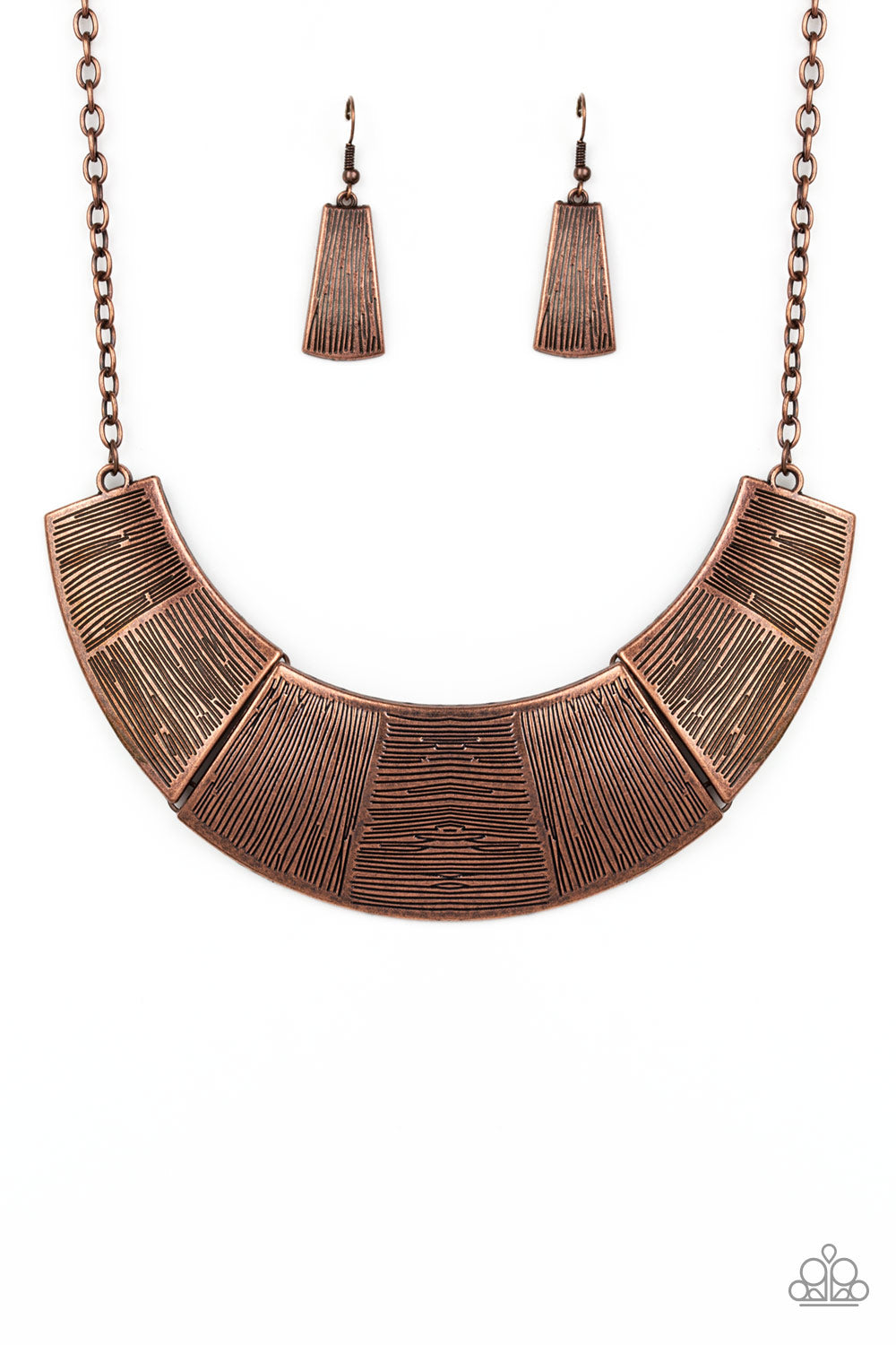 Paparazzi Accessories-More Roar Copper Necklace Set