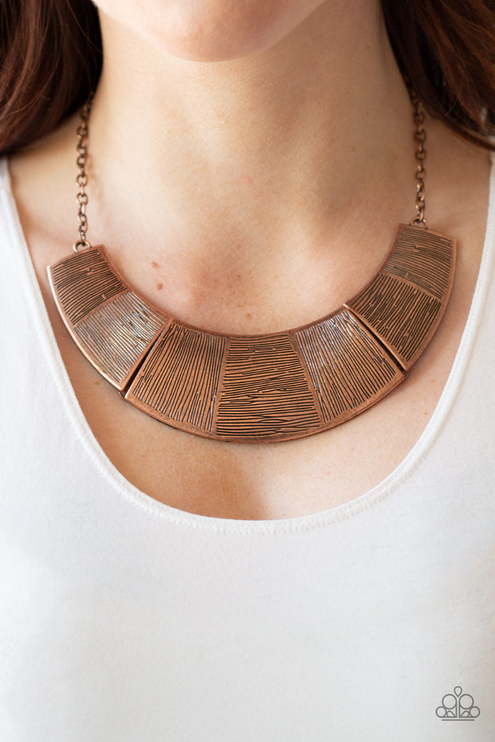 Paparazzi Accessories-More Roar Copper Necklace Set