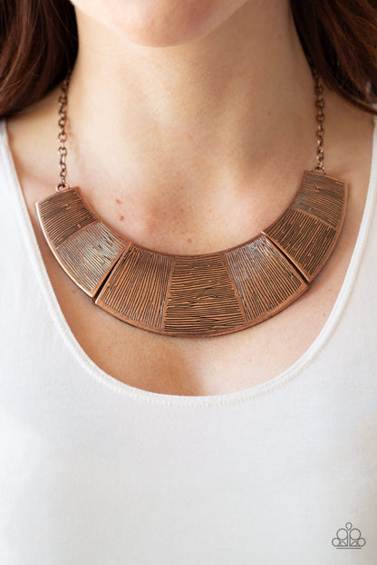 Paparazzi Accessories-More Roar Copper Necklace Set