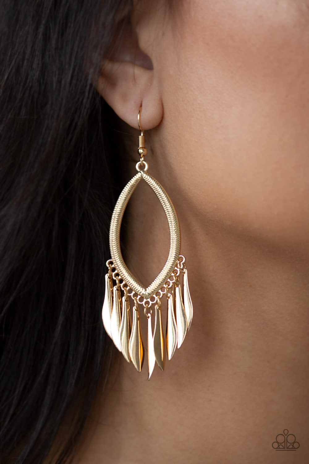 Paparazzi Accessories-My FLAIR Lady gold Earrings