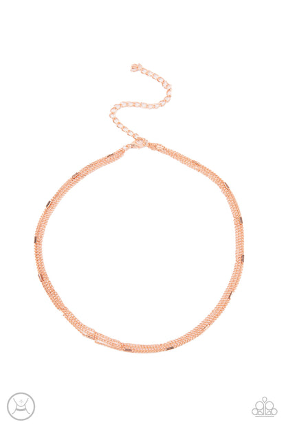 Paparazzi Accessories-Need I SLAY More Copper Beaded Chain Necklace Set
