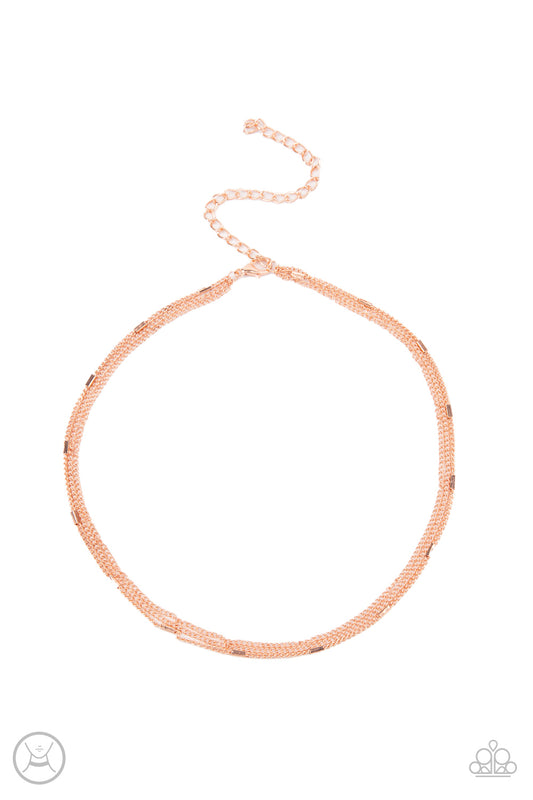 Paparazzi Accessories-Need I SLAY More Copper Beaded Chain Necklace Set