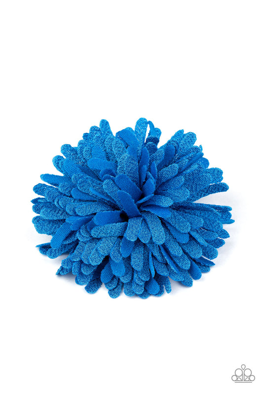 Paparazzi Accessories-Neon Garden Blue Hair Clip