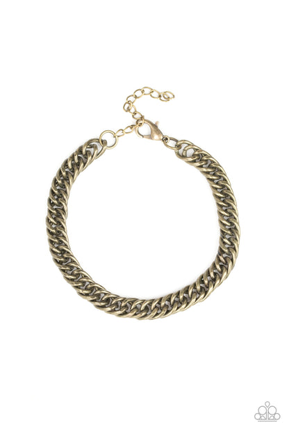 Paparazzi Accessories-Next Man Up Brass Men's Bracelet