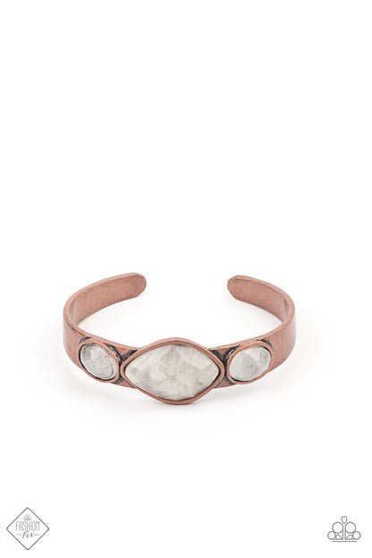 Paparazzi Accessories-Next Stop, Olympus Copper Stone Bracelet