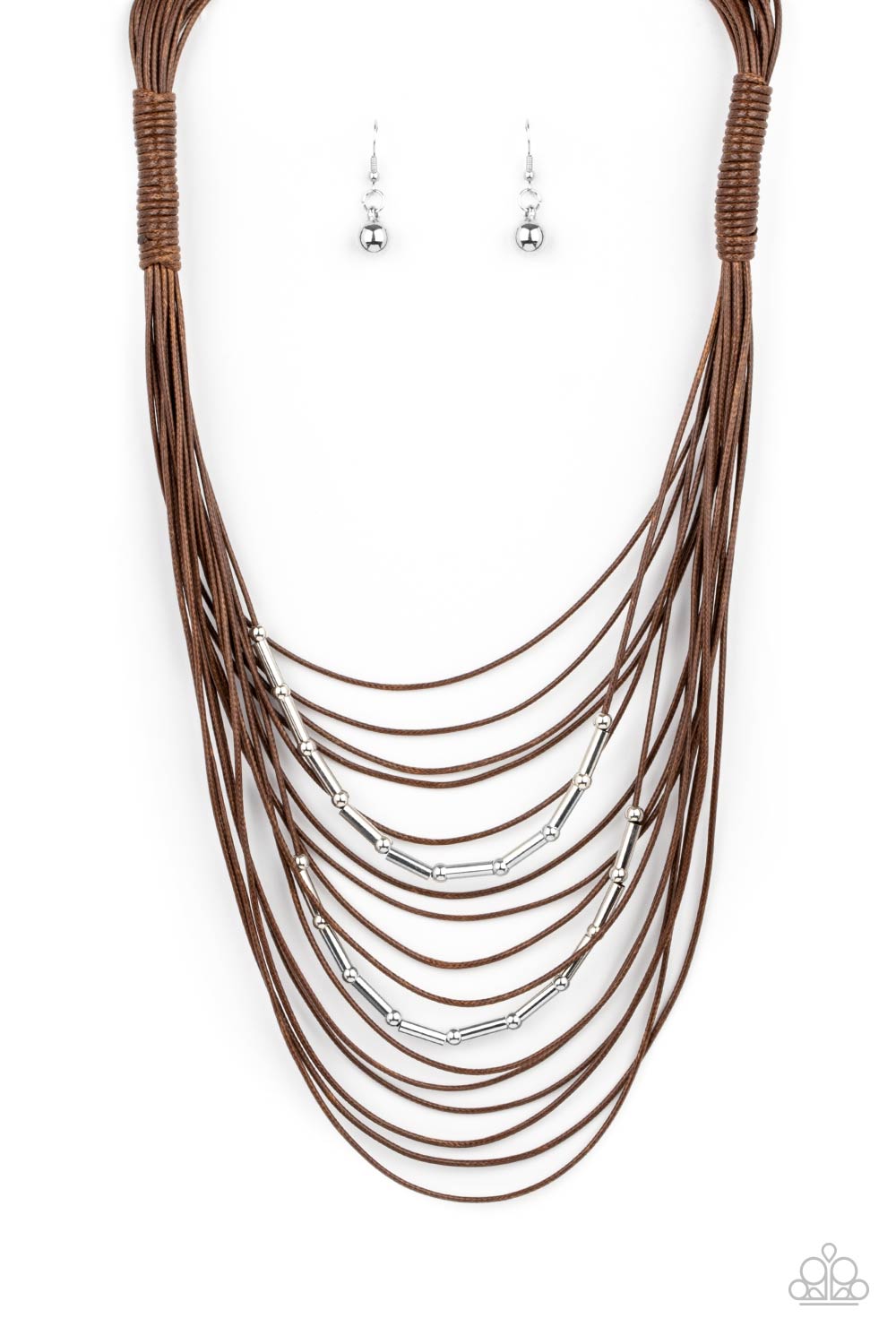 Paparazzi Accessories-Nice CORD-ination Brown Multiple Cording Necklace Set
