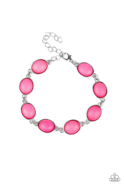 Paparazzi Accessories-Nice Stonework Pink Peacock Bracelet