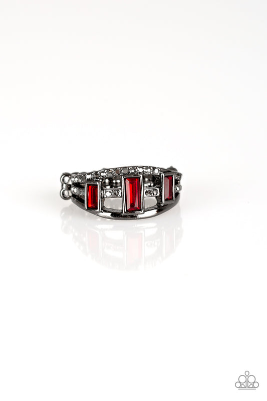 Paparazzi Accessories-Noble Nova Red Ring