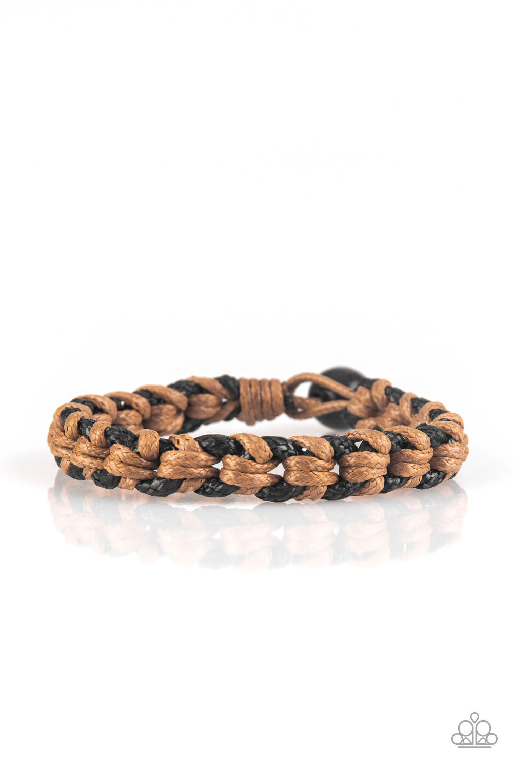 Paparazzi Accessories-Knot Another Word Brown Plaited Bracelet
