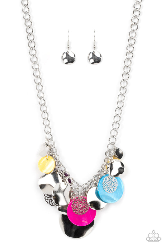 Paparazzi Accessories-Oceanic Opera Multicolored Shell Disc Necklace Set