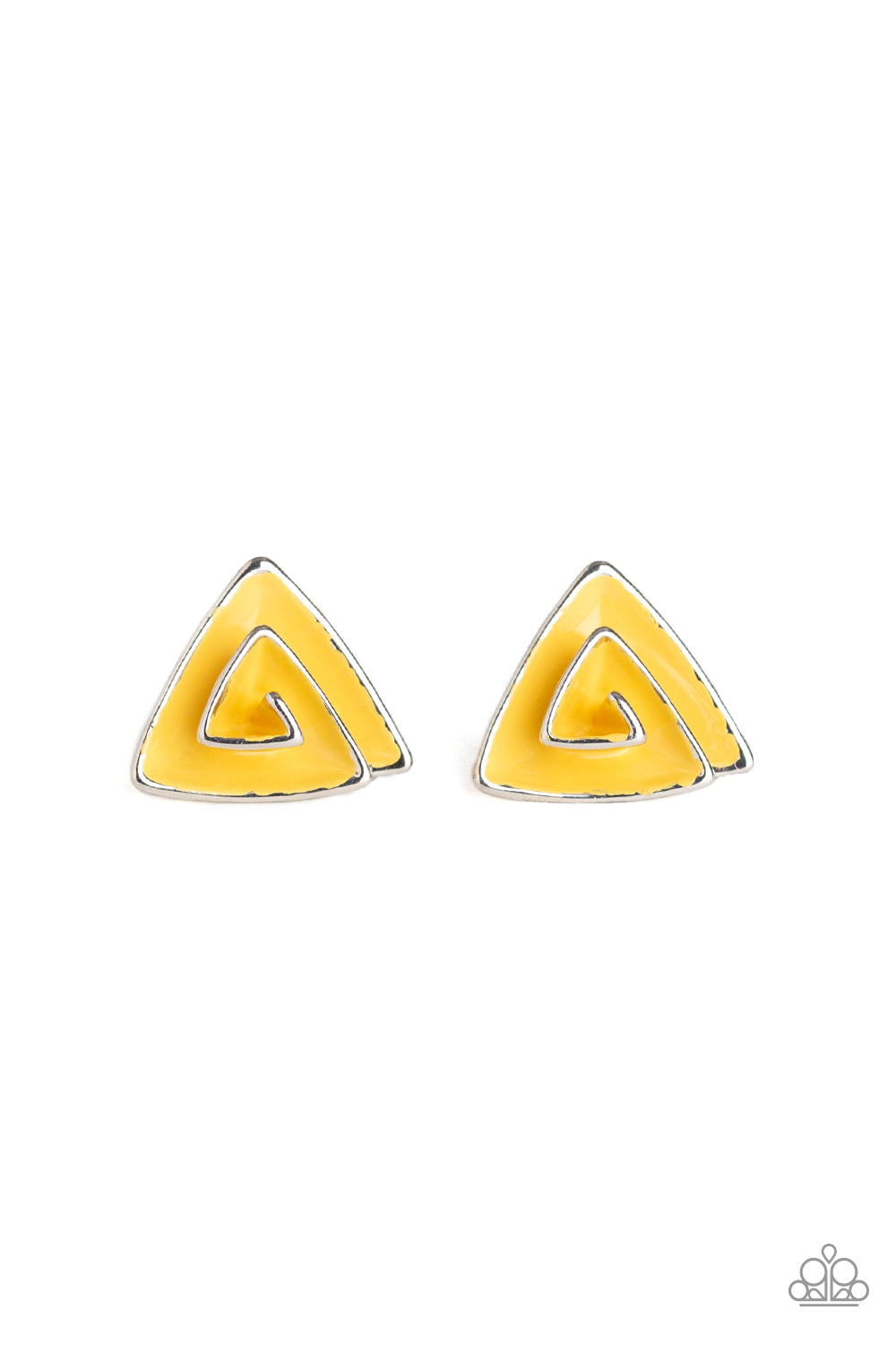 Paparazzi Accessories-On Blast Yellow Earrings