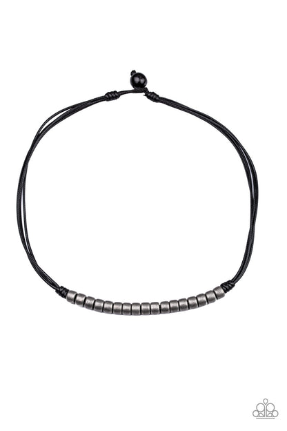 Paparazzi Accessories-On The Treasure Hunt Men's Black Neck Cord