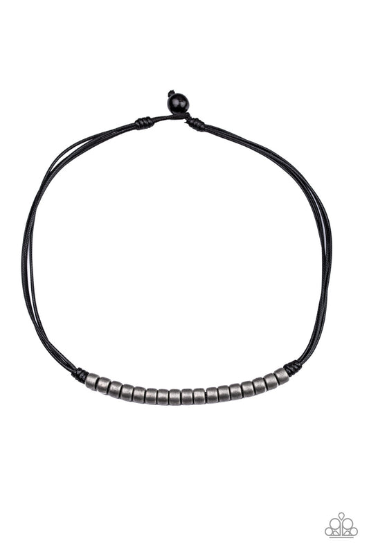 Paparazzi Accessories-On The Treasure Hunt Men's Black Neck Cord