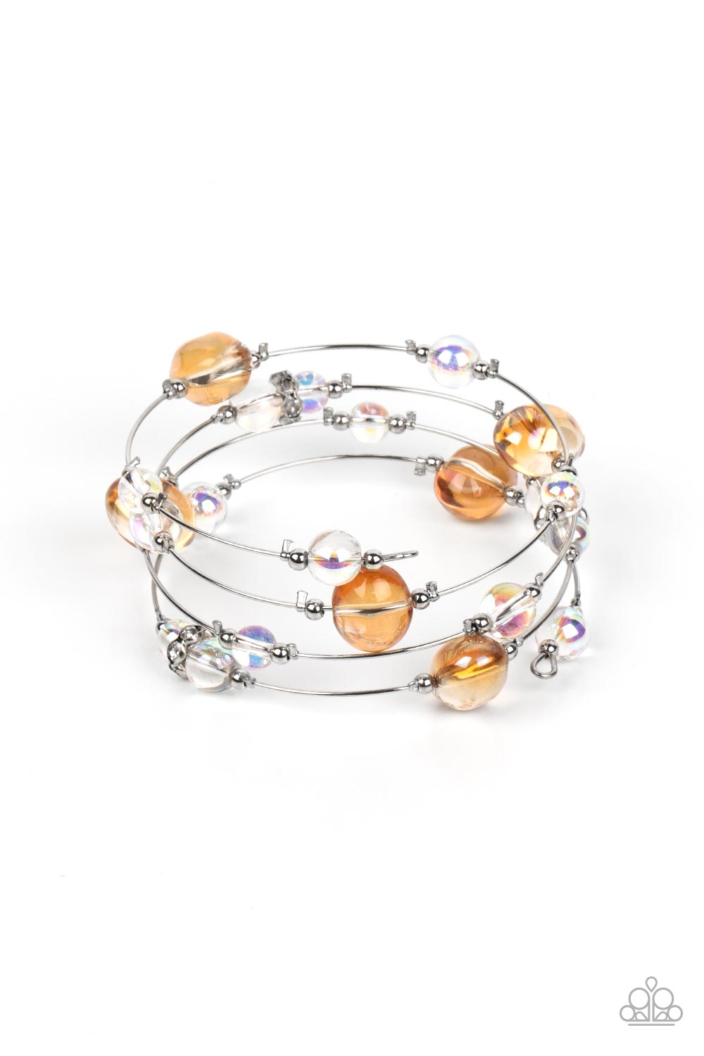 Paparazzi Accessories-Optical Auras Multi Iridescent Floating Sphere Bracelet