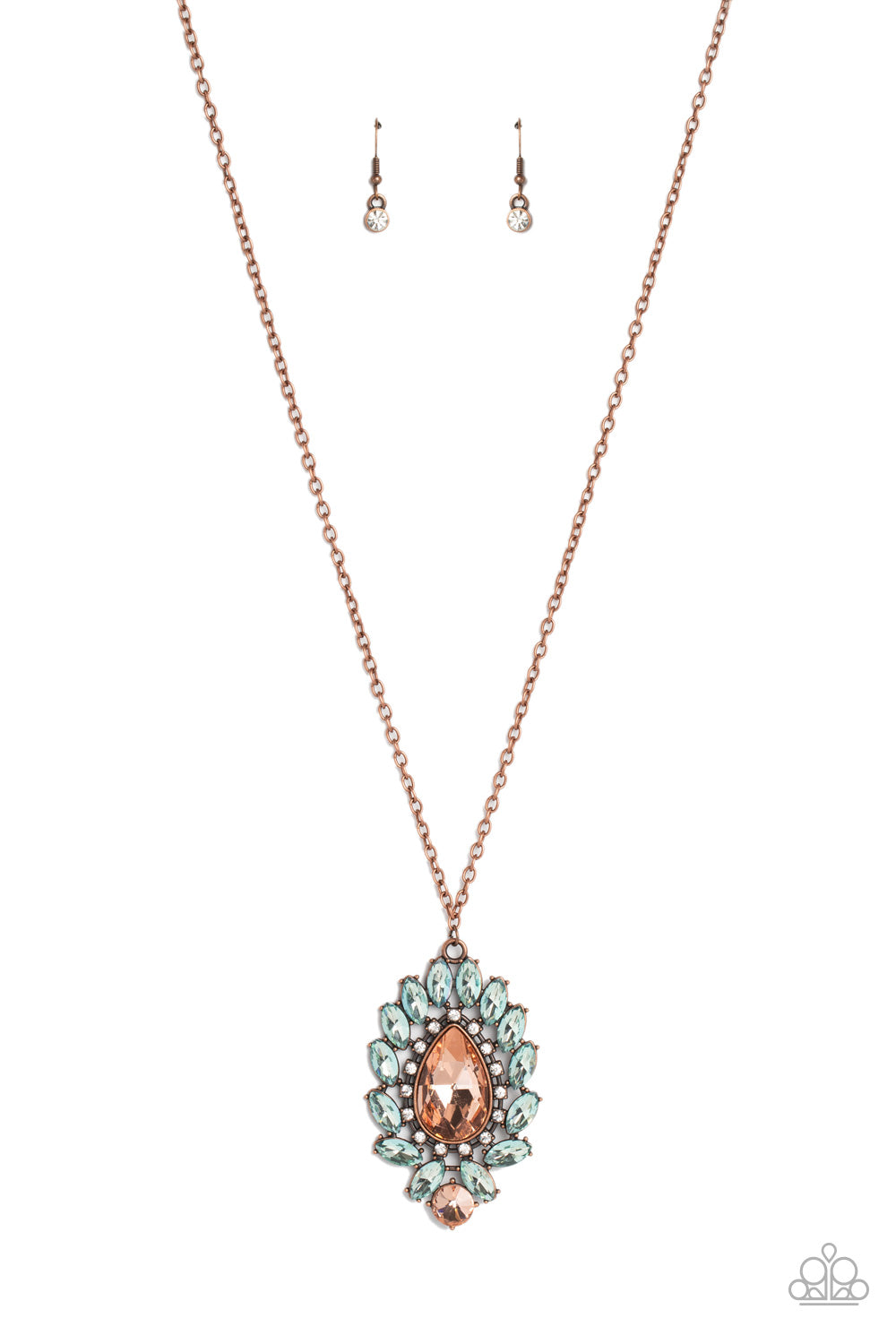 Paparazzi Accessories-Over The TEARDROP Copper Necklace Set