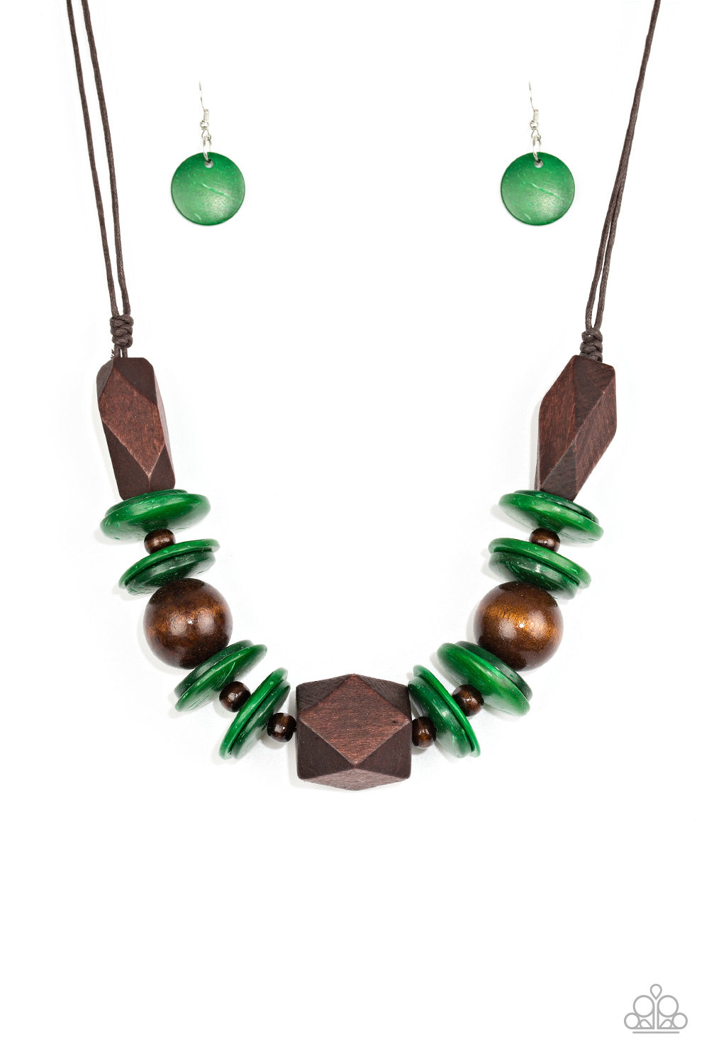 Paparazzi Accessories-Pacific Paradise Green Necklace Set