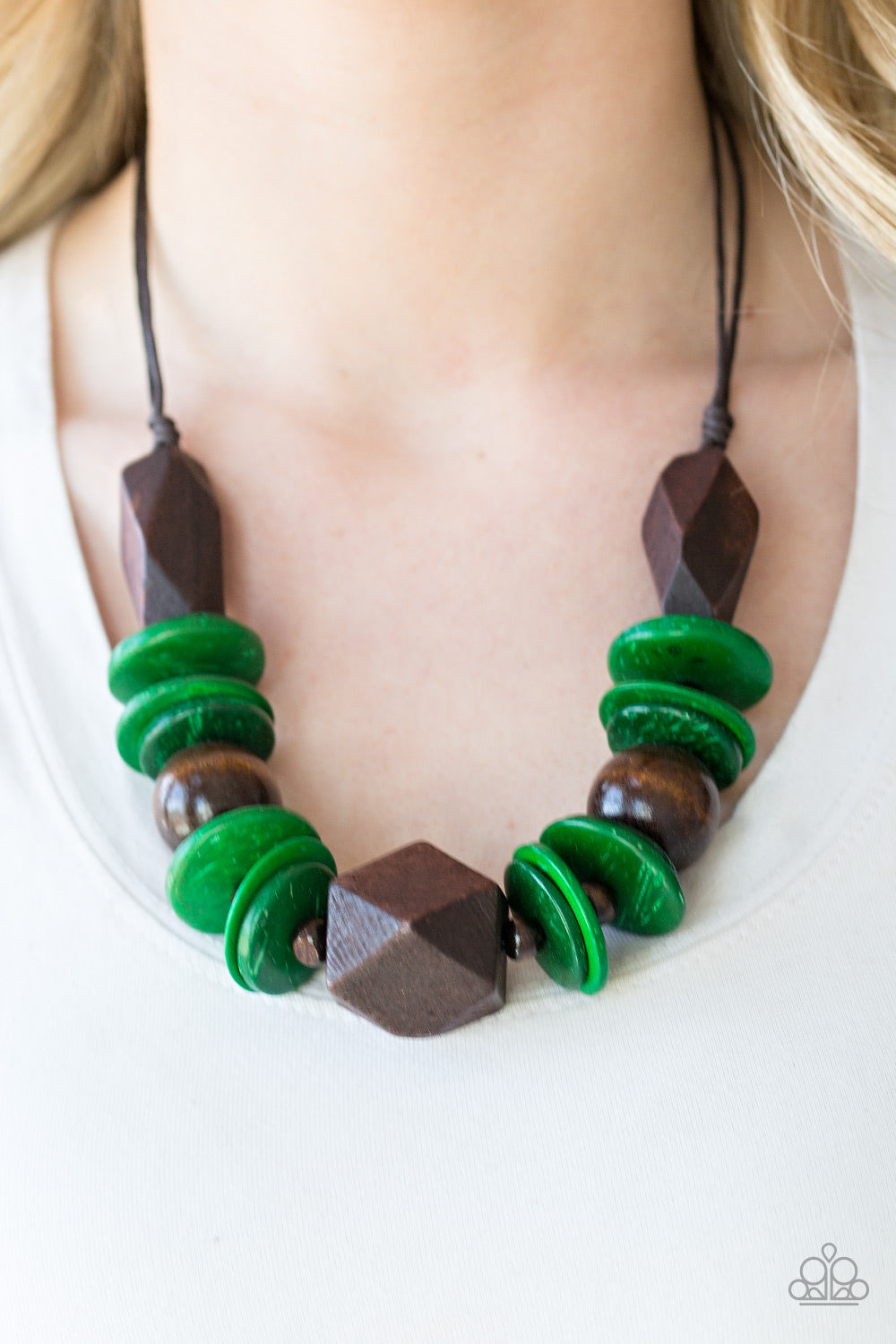 Paparazzi Accessories-Pacific Paradise Green Necklace Set