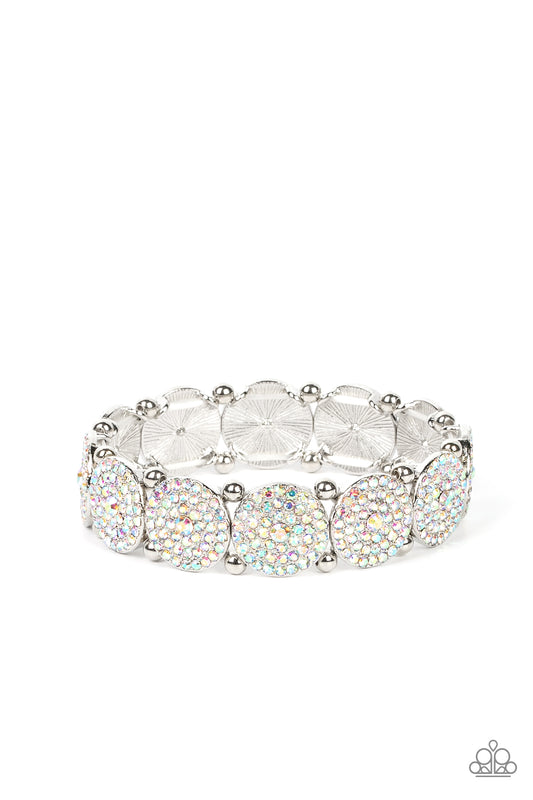 Paparazzi Accessories-Palace Intrigue Multi Iridescent Rhinestone LOTP Bracelet