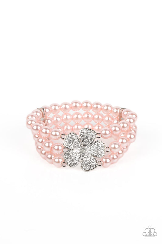 Paparazzi Accessories-Park Avenue Orchard Bubbly Pink Pearl Bracelet