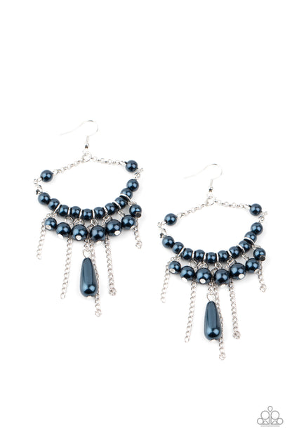 Paparazzi Accessories-Party Planner Posh Blue Earrings